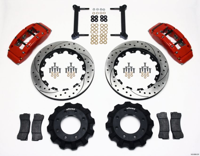 Wilwood 140-8996-DR TC6R Front Kit 16.00in Drilled Red 1999-2010 GM H2 Truck/SUV 2500