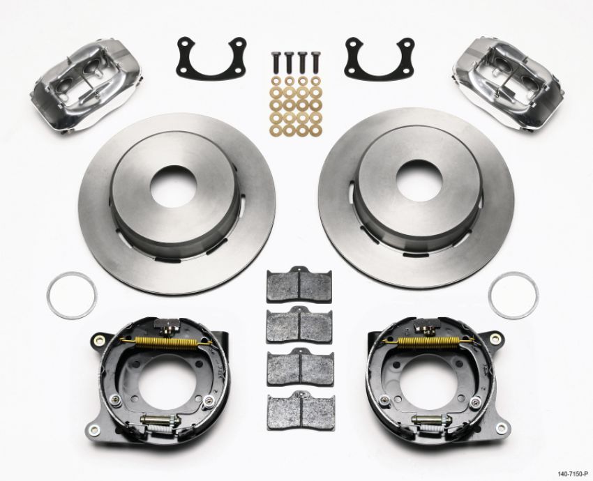 Wilwood 140-7150-P Forged Dynalite P/S Park Brake Kit Polished Big Ford New 2.50in Offset Currie Blank