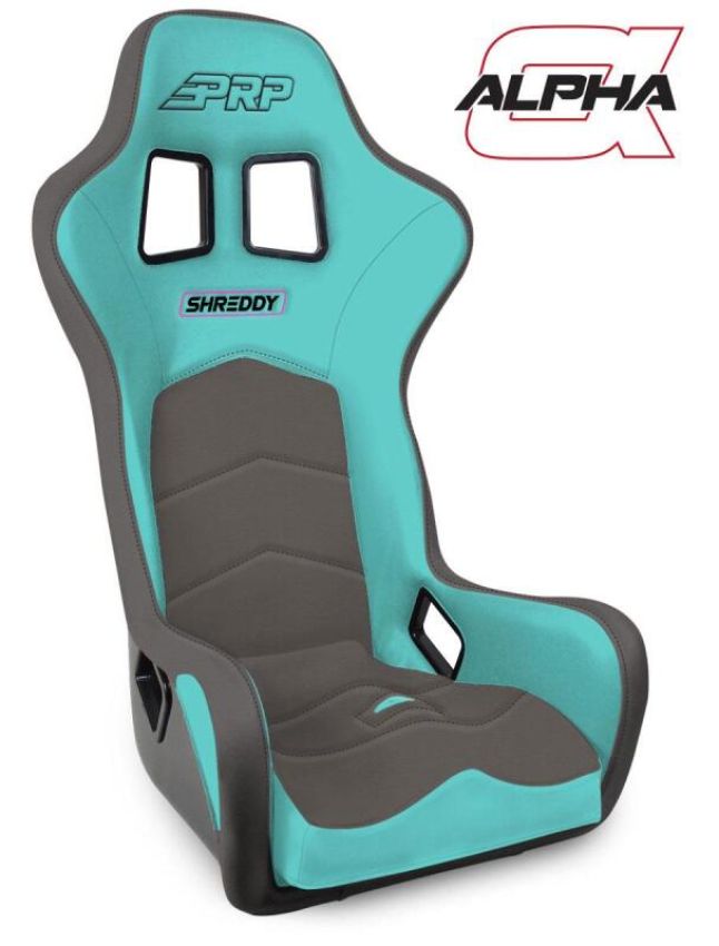PRP Seats SHRDYA3901-04 PRP Shreddy Alpha Composite Seat- Teal/Grey