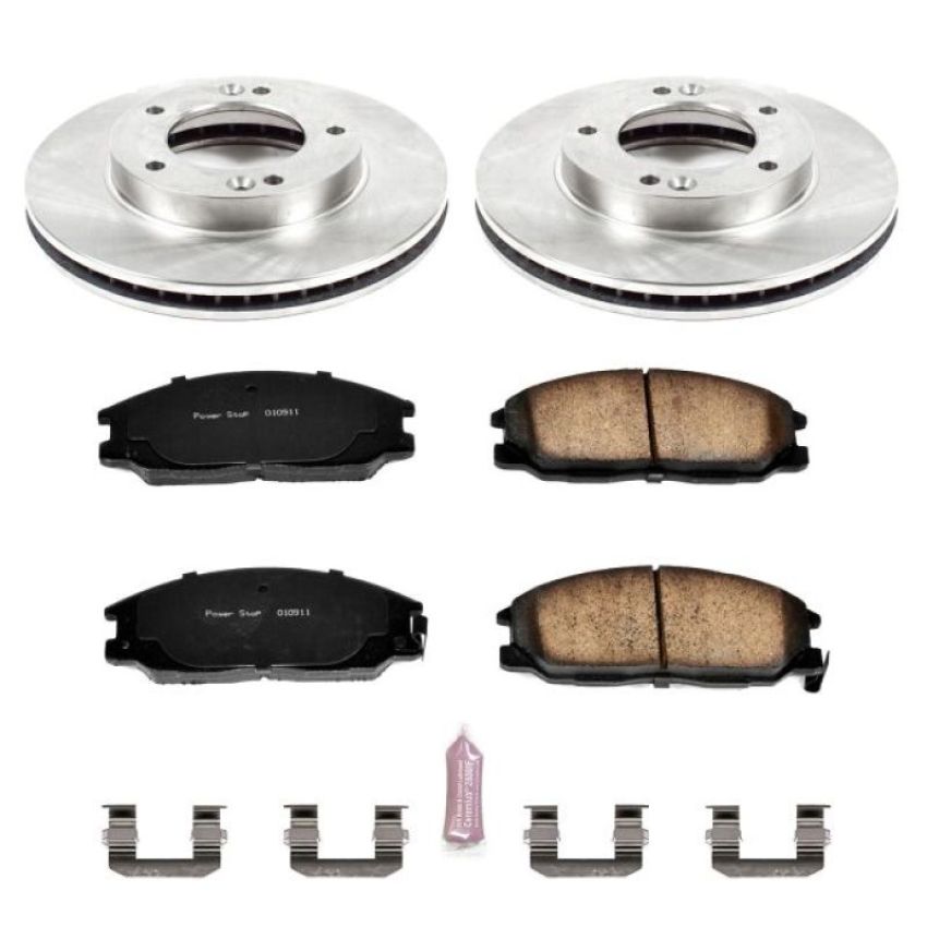 PowerStop KOE5899 OE Stock Replacement Low-Dust Ceramic Brake Pad and Rotor Kit