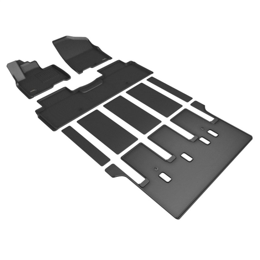 3D MAXpider L1KA06301509 22-24 Kia Carnival 7-Seat W/ Rear Auto Seat Kagu Black R1 R2 R3