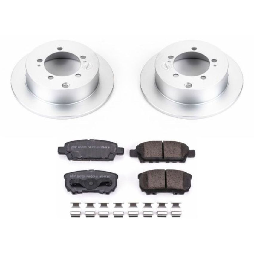 PowerStop CRK1202 Genuine Geomet Coated Rotor and Low-Dust Ceramic Brake Pad Kit