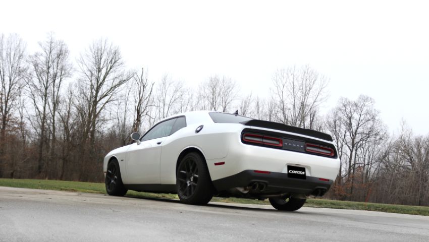 CORSA Performance 14985BLK Corsa 2015-2016 Dodge Challenger Xtreme Cat-Back Dual Rear Exit with Twin 3.5in Black Pro-SeriesTips