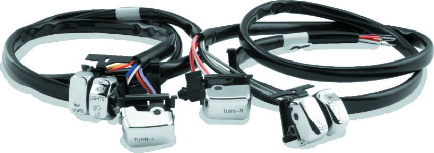 TwinPower 482654 Twin Power 96-06 Big Twin and XL Chrome Handlebar Switch Kit