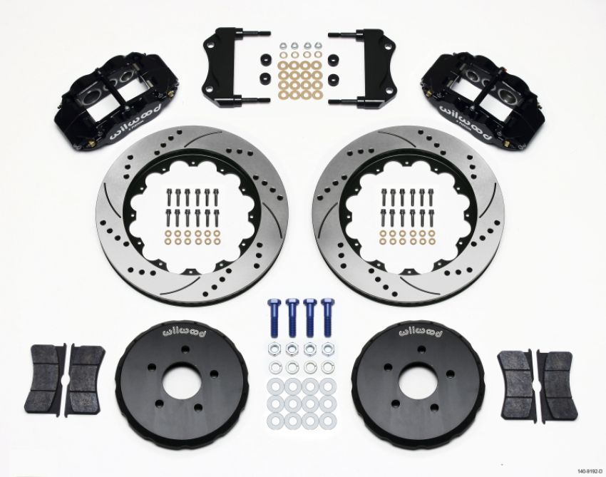 Wilwood 140-9192-D Narrow Superlite 6R Front Hat Kit 14.00in Drilled Nissan 350Z/Fiti G35