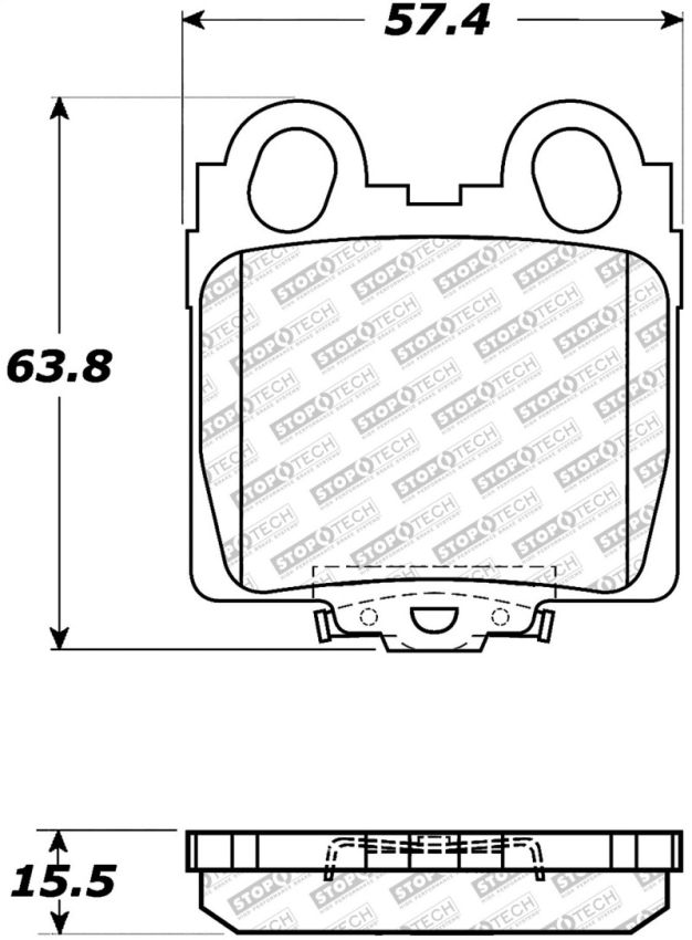 Stoptech 305.07710 Street Select Brake Pads - Front/Rear