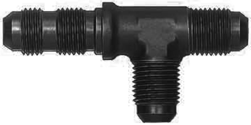 AEROQUIP AERFCM5815 #3 Alum Bulkhead Run Tee Black