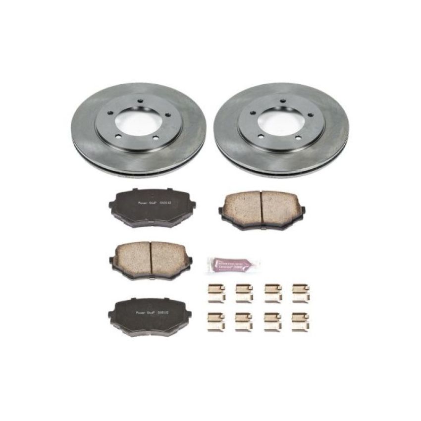 PowerStop KOE6308 OE Stock Replacement Low-Dust Ceramic Brake Pad and Rotor Kit