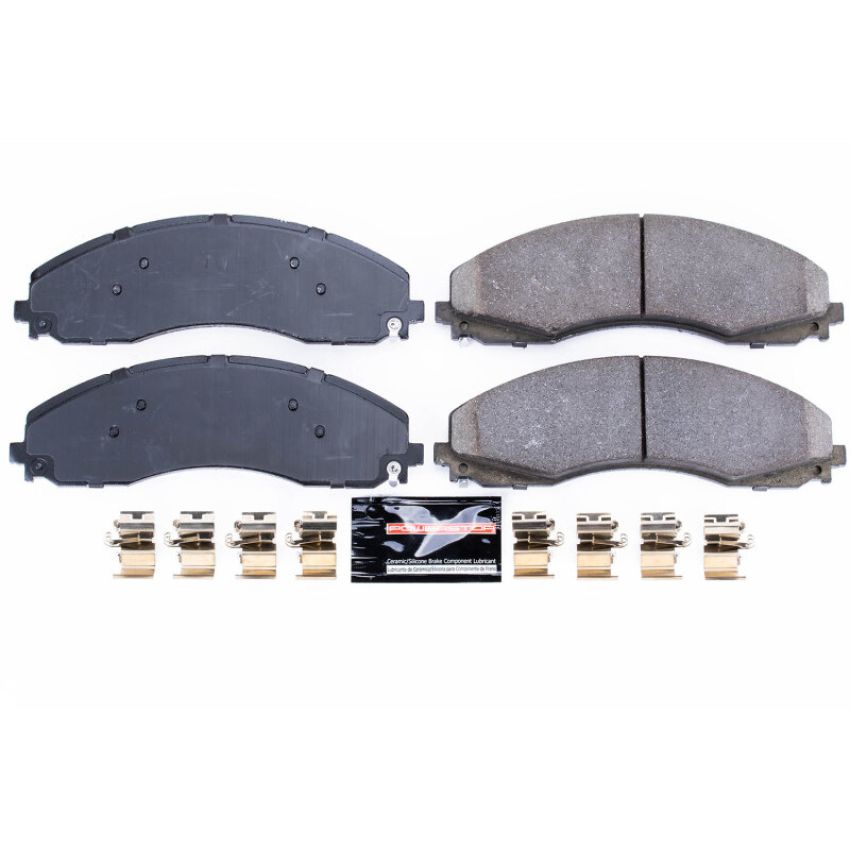 PowerStop Z23-2018A PowerStop - Z23 Daily Driver Carbon-Fiber Ceramic Brake Pads with Hardware Kit