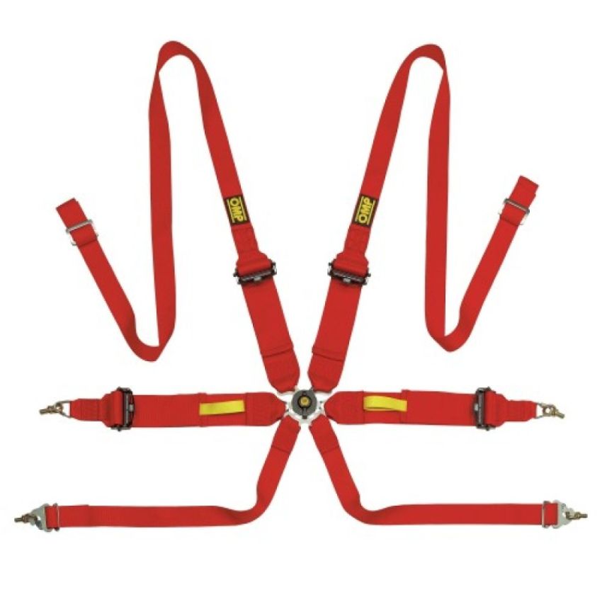 OMP RACING, INC. OMPDA0-0203-A02-061 Safety Harness Tecnica Red FIA 8853-2016