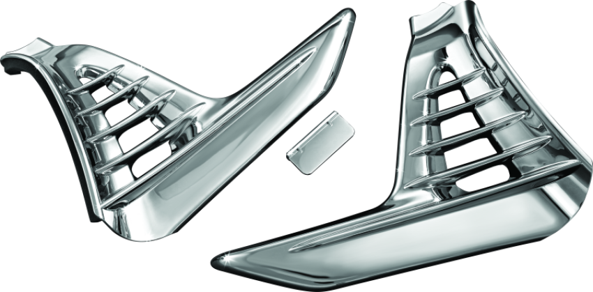 Kuryakyn 3913 Louvered Battery Box Cover 01-10 GL1800 Chrome