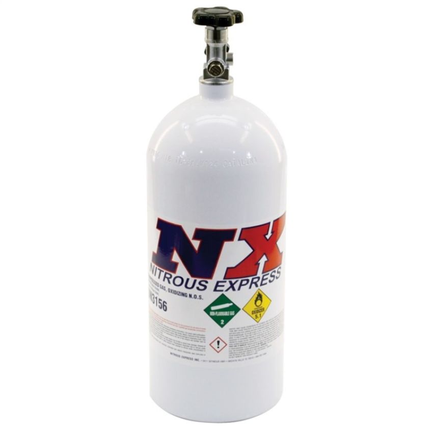 Nitrous Express ML11100 10 LB BOTTLE W/ Mainline Valve (6.89 DIA. X 20.19 TALL)
