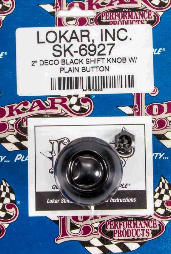 LOKAR LOKSK-6927 2in Shift Knob Deco Black w/Button