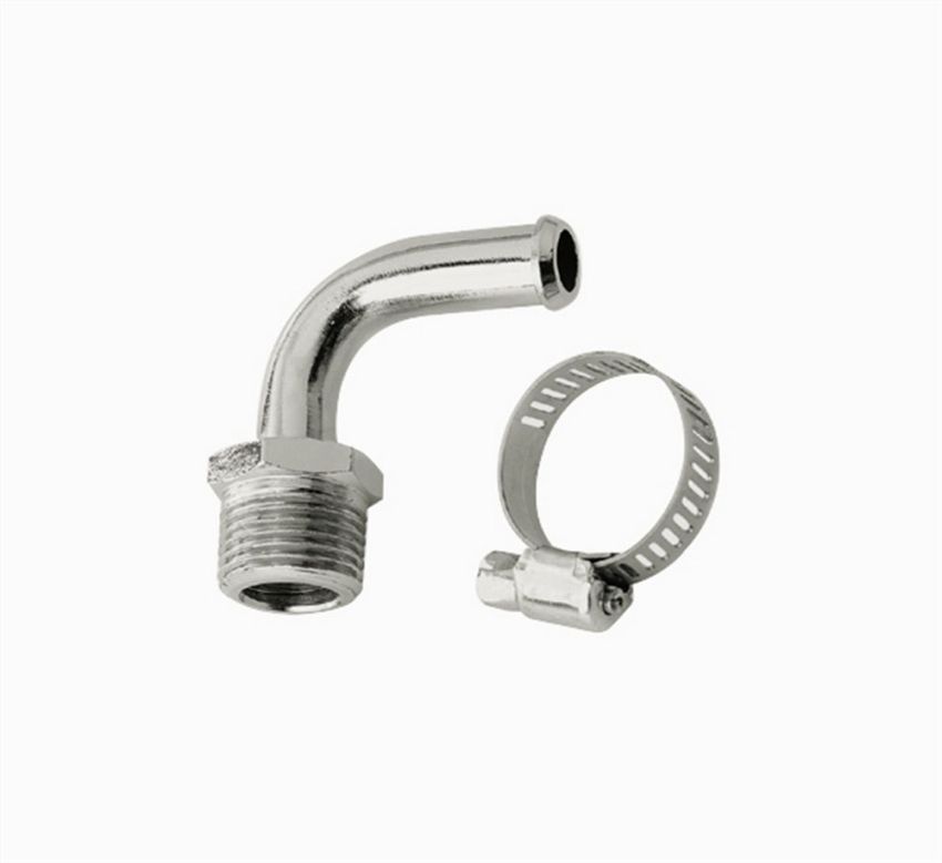 MR. GASKET MRG2970G 3/8in NPT 90deg Chrome Hose Fitting To 3/8in Ho
