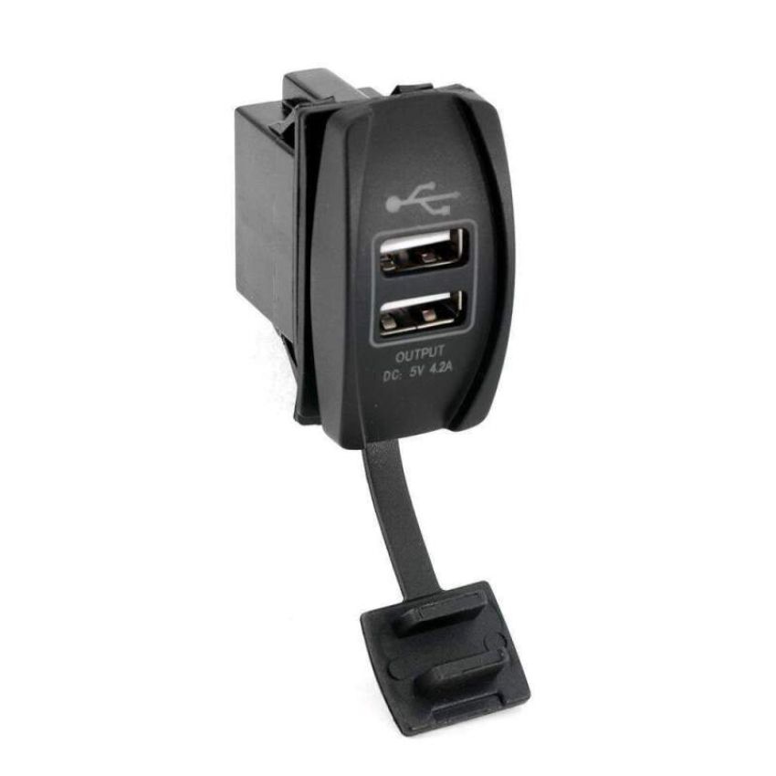 Rugged Radios SW-RS-USB USB Rocker Switch Hub with 4.2 Amp Outlet