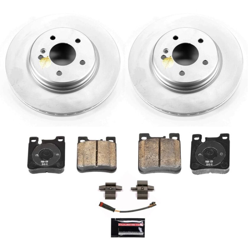 PowerStop CRK9107 Genuine Geomet Coated Rotor and Carbon-Fiber Ceramic Brake Pad Kit