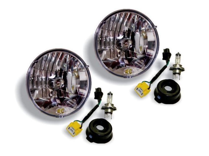 KC HiLiTES 42302 KC Headlight H4 Halogen 7in Dot 2-Light - 2007-2018 Jeep Wrangler JK 2/4-Door