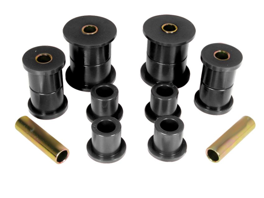 Prothane 1-1014-BL 74-91 Jeep Cherokee Front Spring & Shackle Bushings (w/ 2in OD Main Eye) - Black