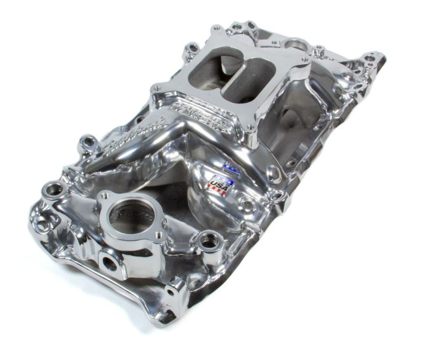 Edelbrock 75611 Polished B/B Chevy O-Port RPM Air-Gap Manifold
