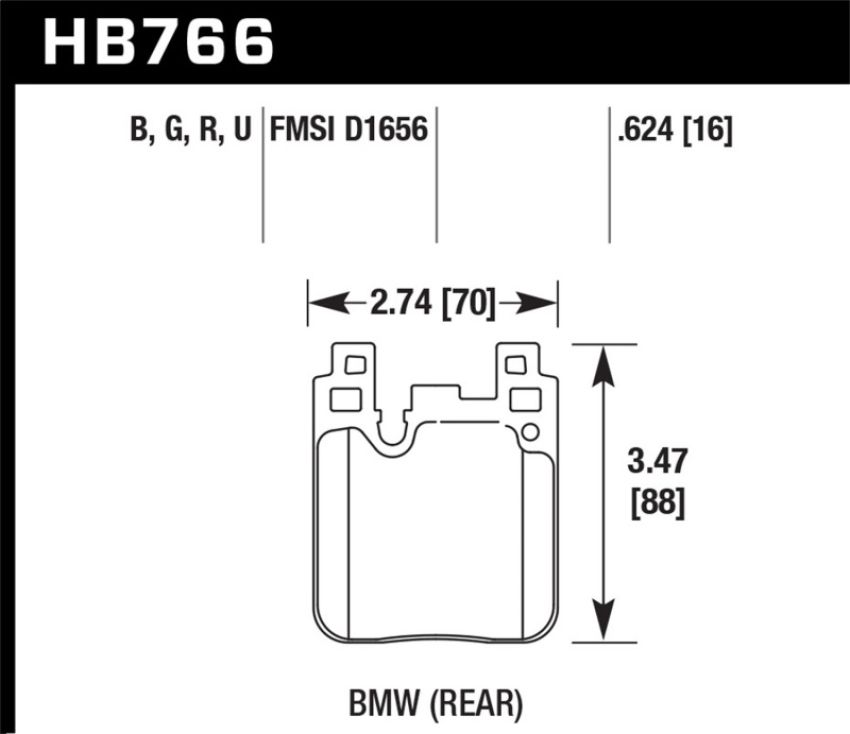 Hawk Performance HB766D.624 ER-1 Disc Brake Pad