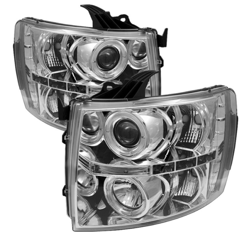 SPYDER 5009500 Projector Headlights - LED Halo - Chrome