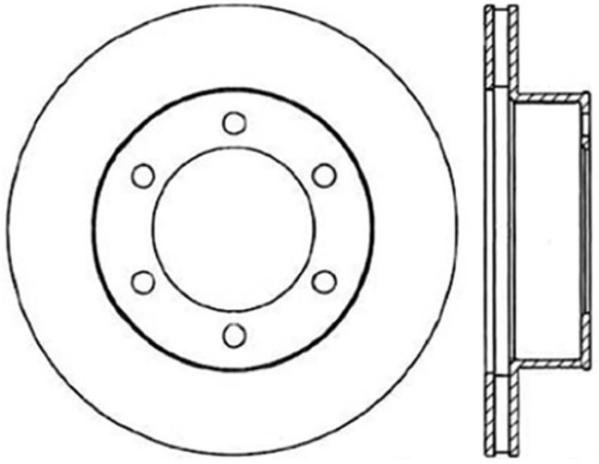 Stoptech 126.44109CSR Power Slot 95-04 Toyota Tacoma / 11/95-02 4Runner Front Right Cryo Slotted Rotor