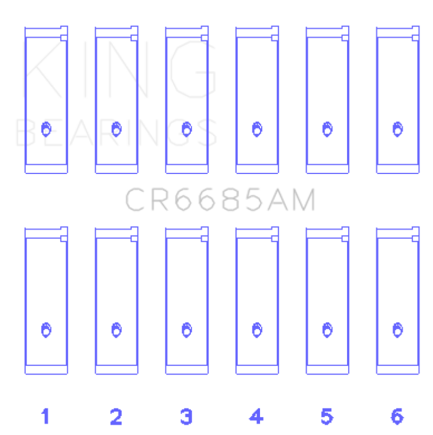 King Isuzu 6VD1 Connecting (Size +1.0) Rod Bearing Set