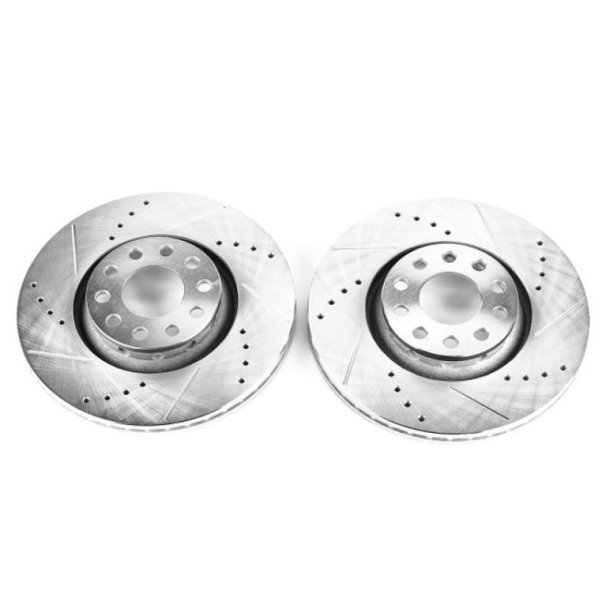 PowerStop EBR499XPR PowerStop Evolution Performance Drilled, Slotted & Plated Brake Rotor Pair