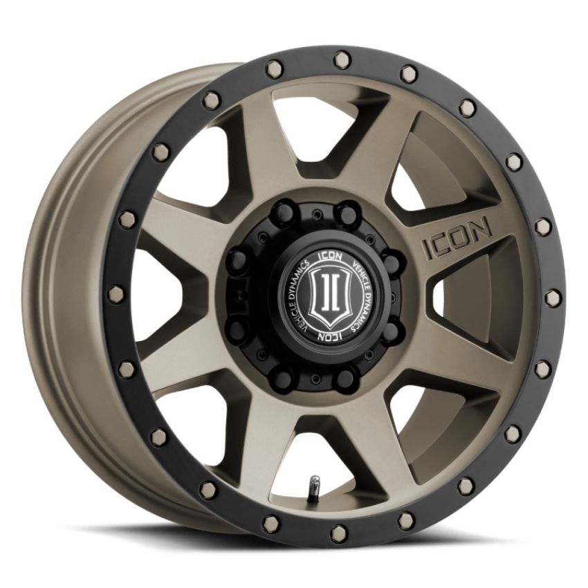 ICON 1817858150TT Rebound 17x8.5 8x170 6mm Offset 5in BS 125mm Bore Titanium Wheel