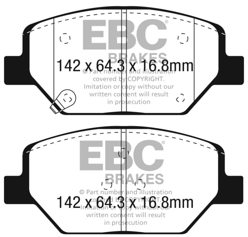 EBC Brakes DP33065C Redstuff Ceramic Low Dust Brake Pads
