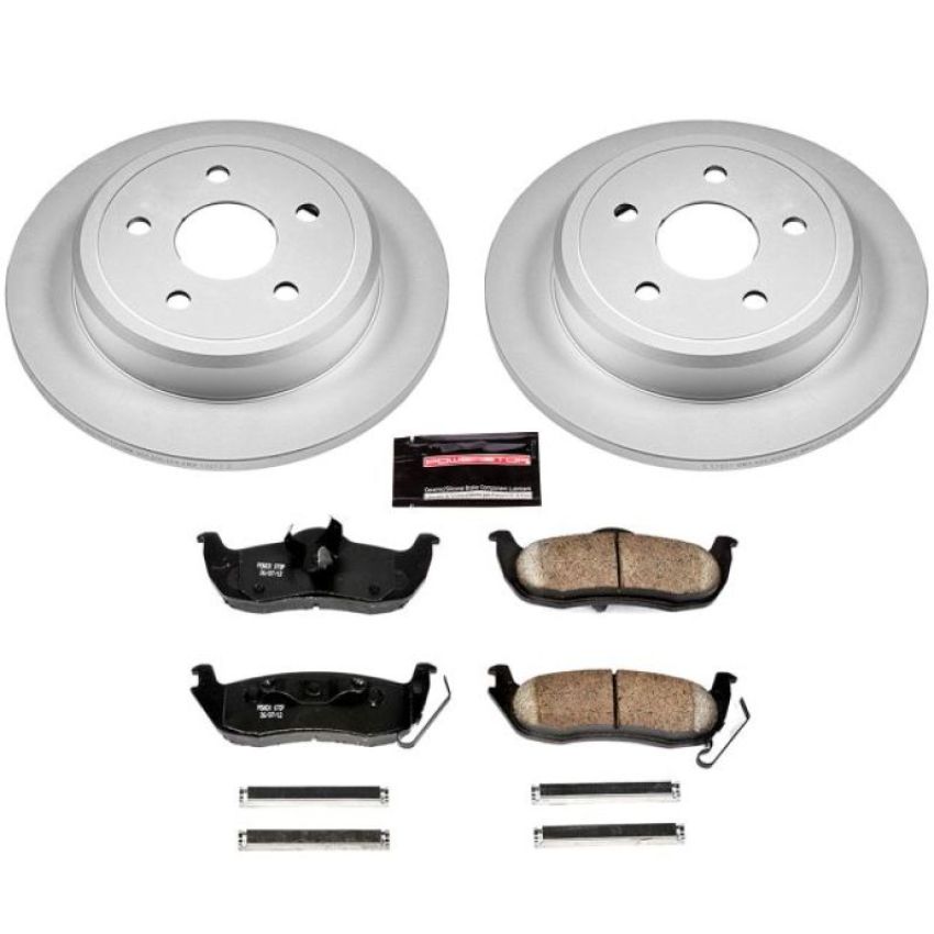 PowerStop CRK2221 Genuine Geomet Coated Rotor and Low-Dust Ceramic Brake Pad Kit