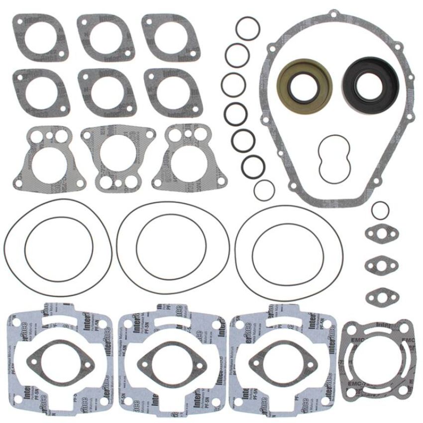 Vertex Pistons 611805 Vertex Gaskets 96-97 Polaris SL900 Complete Gasket Kit w/ Oil Seals