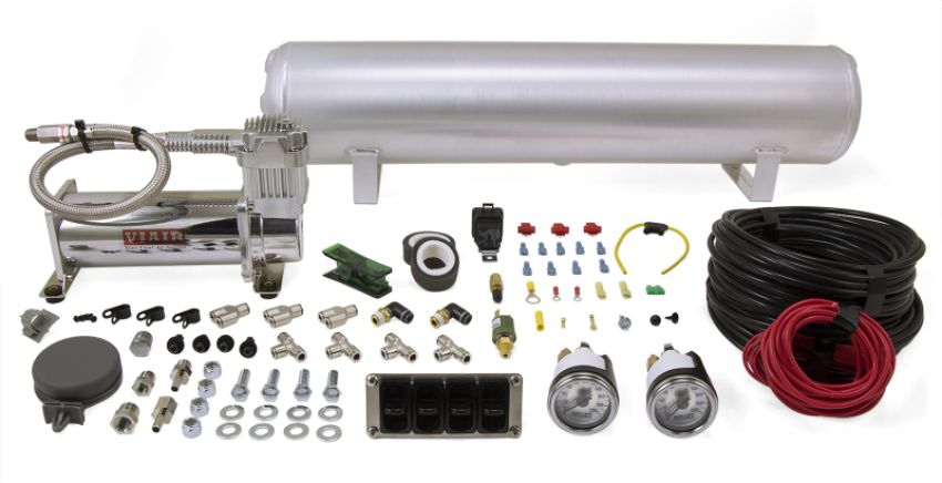 Air Lift 27666 4-Way Manual Control System 100% Duty 1/4in Line 4 Gal. Tank.