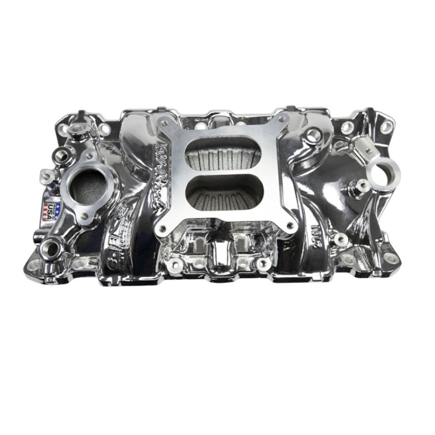 Edelbrock 2701-CP SBC Performer EPS Manifold - Chrome Plasma Coated