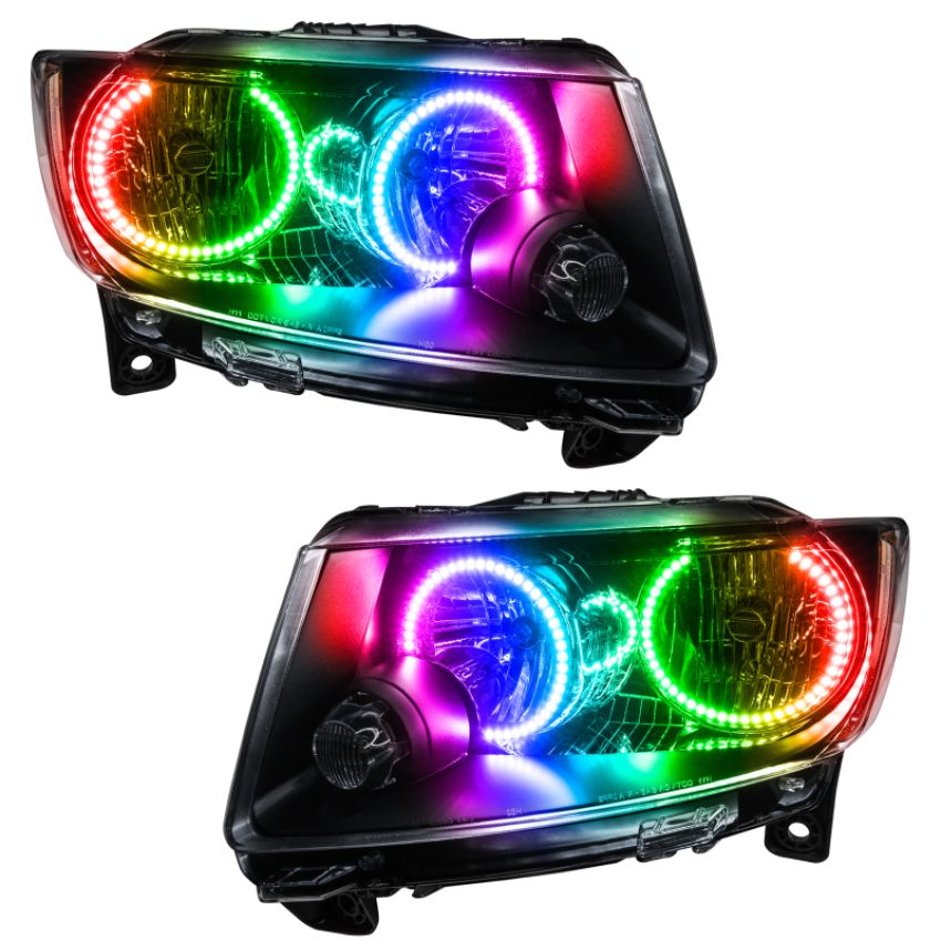 Oracle Lighting 7070-334 SMD Pre-Assembled Headlights, Non-HID, Chrome Bezel, ColorSHIFT - No Controller