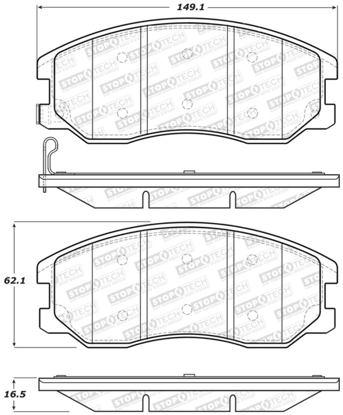 Stoptech 308.12640 Street Brake Pads