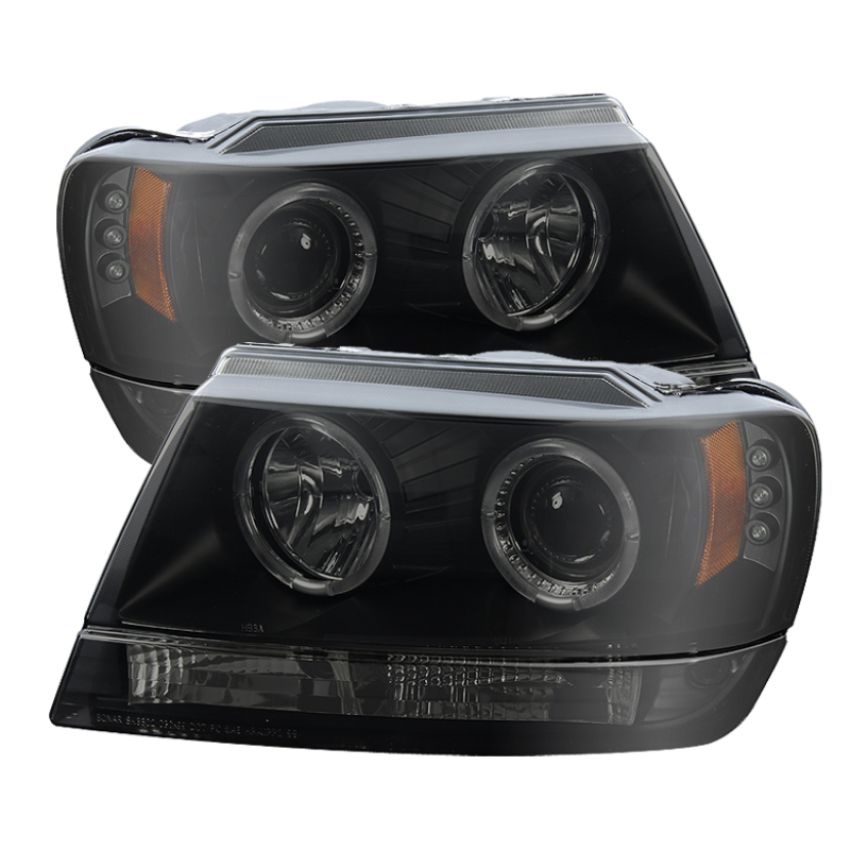 SPYDER 5078568 Projector Headlights - LED Halo - Black Smoke