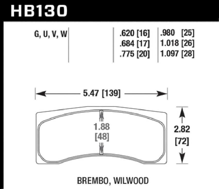 Hawk Performance HB130D.775 ER-1 Disc Brake Pad