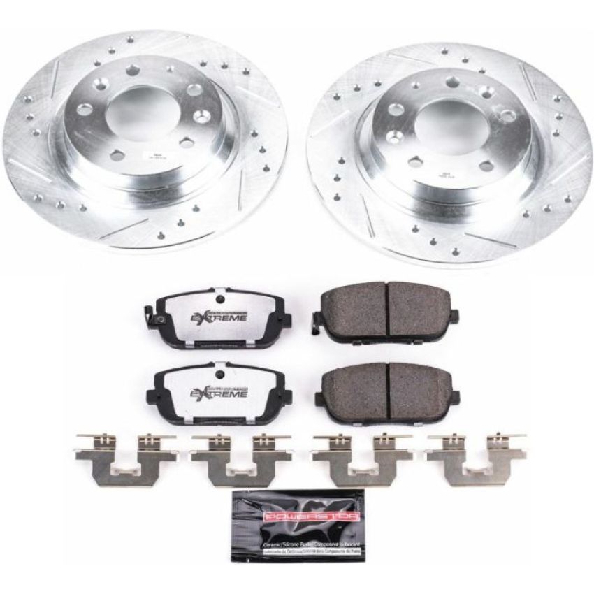 PowerStop K2451-26 Z26 Street Performance Ceramic Brake Pad and Drilled & Slotted Rotor Kit