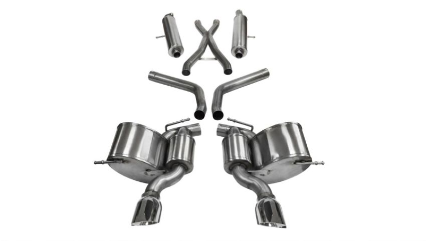 CORSA Performance 14466 Corsa 2012-2013 Jeep Grand Cherokee 6.4L V8 Polished Sport Cat-Back Exhaust