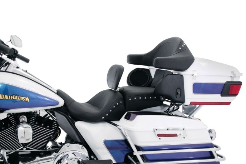 Mustang Motorcycle 75332 Mustang 93-13 Harley FL Touring Extended Arm Wrap w/Studs - Black
