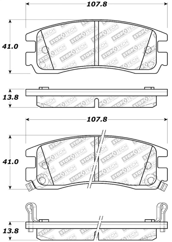 Stoptech 305.06980 Street Select Brake Pads - Front