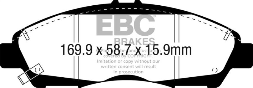 EBC Brakes UD1896 Ultimax OEM Replacement Brake Pads