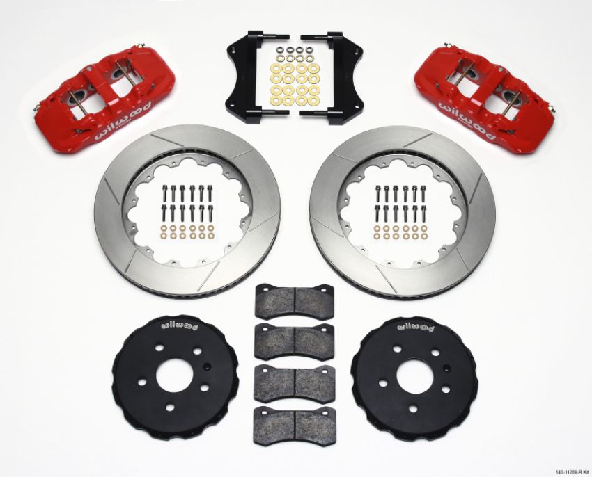 Wilwood 140-11269-R AERO6 Front Hat Kit 14.25 Red 2010-2015 Camaro