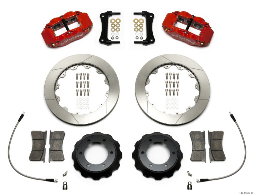 Wilwood 140-14577-R Narrow Superlite Red 6R Front Kit 12.88in Slotted Rotor w/ Lines 05-15 Toyota Tacoma