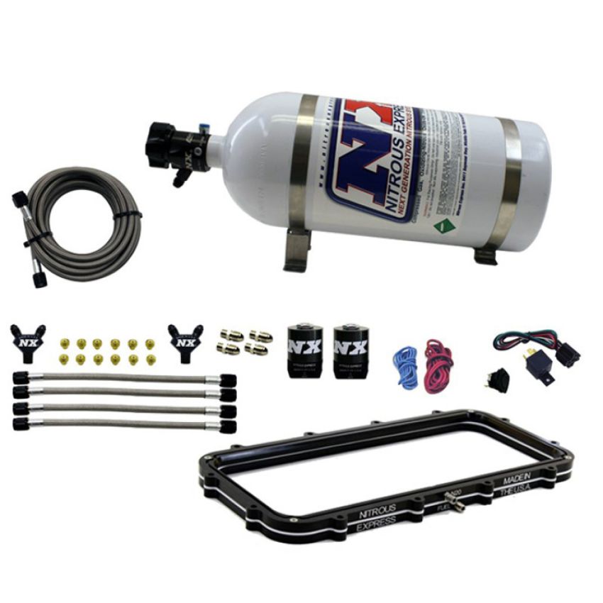 Nitrous Express 20940-05 Holley High Ram Plenum Plate System w/ 5lb Bottle