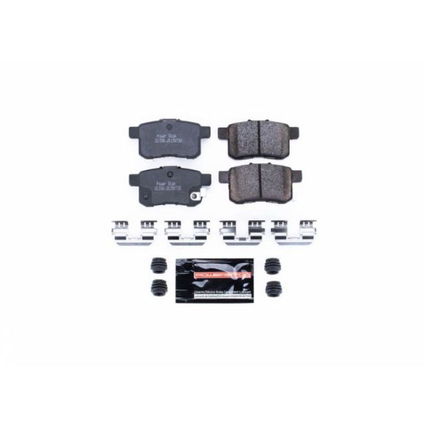 PowerStop Z23-1336 PowerStop - Z23 Daily Driver Carbon-Fiber Ceramic Brake Pads with Hardware Kit