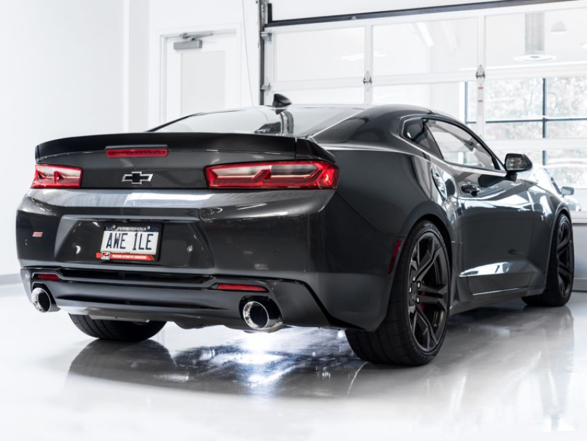 AWE Tuning 3015-32103 16-18 Chevrolet Camaro SS Axle-back Exhaust - Touring Edition (Chrome Silver Tips)
