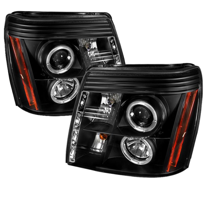 SPYDER 5037947 Projector Headlights - LED Halo - DRL - Black