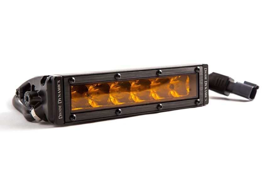 Diode Dynamics DD5036S 6 In LED Light Bar Single Row Straight SS6 - Amber Driving Light Bar (Single)